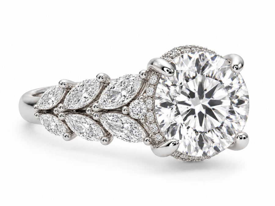 Adèle de Diamond Engagement Ring - Round - Natural