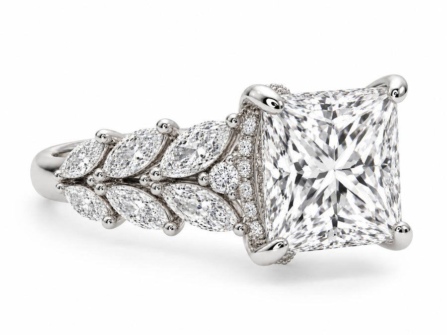 Adèle de Diamond Engagement Ring - Princess - Lab-Grown