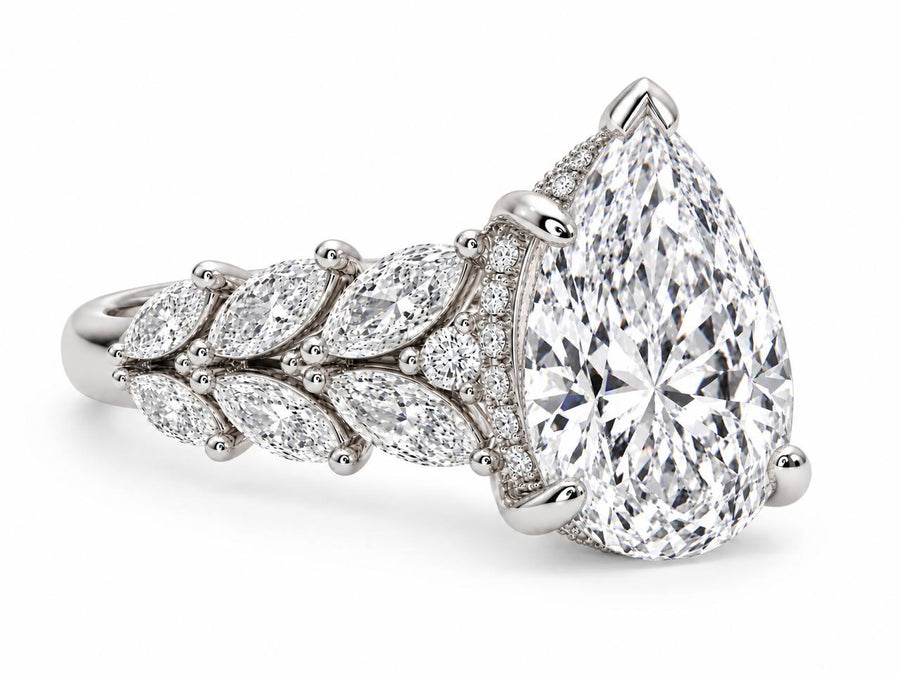 Adèle de Diamond Engagement Ring - Pear - Lab-Grown
