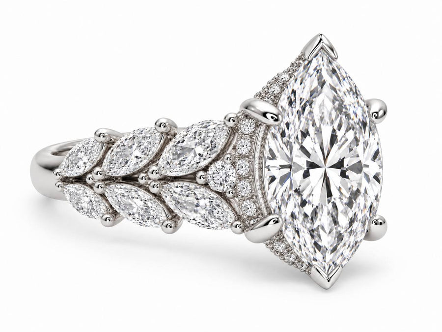 Adèle de Diamond Engagement Ring - Marquise - Lab-Grown